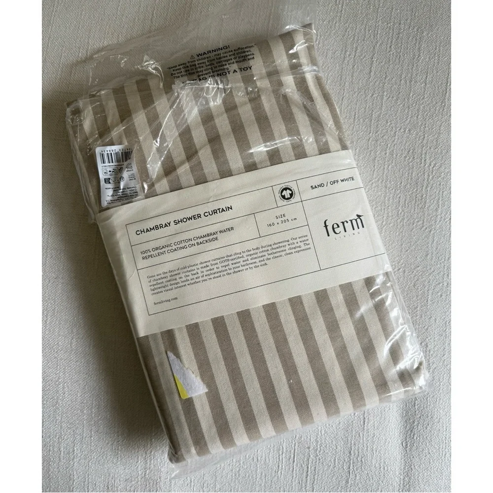 | new |  Ferm Living Chambray Shower Curtain - Picture 3 of 4